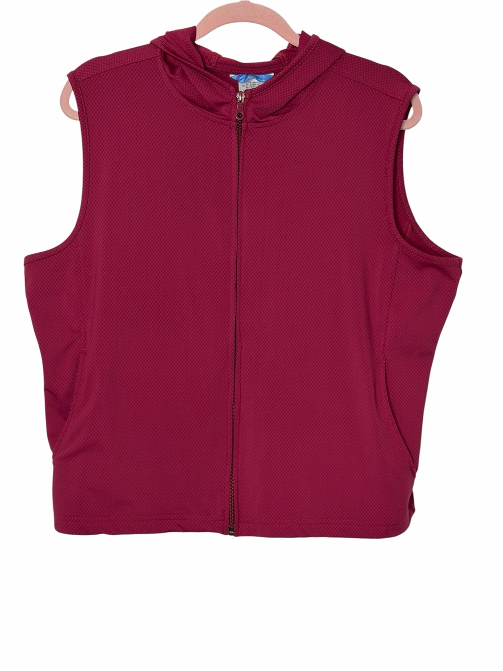Title Nine maroon color sleeveless hoodie, XL